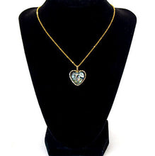 Load image into Gallery viewer, Brass Abalone Heart Necklace
