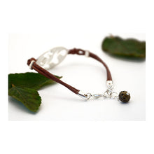 Load image into Gallery viewer, Leaf and Leather Bracelet
