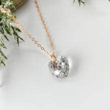 Load image into Gallery viewer, Rose Gold Crystal Heart Necklace
