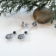 Load image into Gallery viewer, Crystal Mercury Glass Drop Earrings
