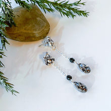 Load image into Gallery viewer, Crystal Mercury Glass Drop Earrings
