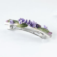 Load image into Gallery viewer, NEW! Luxe Light Lavender Floral Barrette
