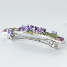 Load image into Gallery viewer, NEW! Luxe Light Lavender Floral Barrette
