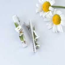 Load image into Gallery viewer, NEW! Children&#39;s White Floral Hair Clips
