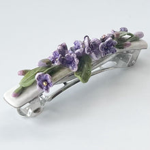 Load image into Gallery viewer, NEW! Luxe Purple Lavender Floral Barrette
