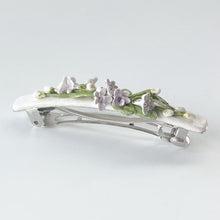 Load image into Gallery viewer, NEW! Luxe White Lavender Floral Barrette
