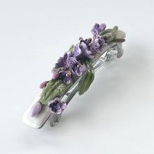 Load image into Gallery viewer, NEW! Luxe Purple Lavender Floral Barrette
