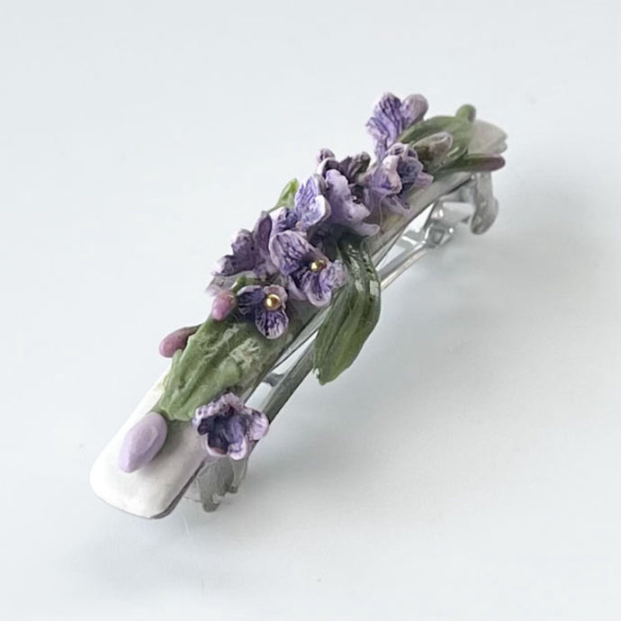 NEW! Luxe Purple Lavender Floral Barrette