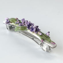 Load image into Gallery viewer, NEW! Luxe Purple Lavender Floral Barrette
