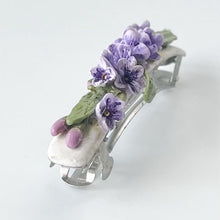 Load image into Gallery viewer, NEW! Luxe Light Lavender Floral Barrette
