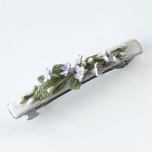 Load image into Gallery viewer, NEW! Luxe White Lavender Floral Barrette
