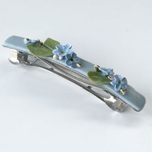 Load image into Gallery viewer, NEW! Luxe Blue Floral Barrette
