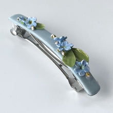 Load image into Gallery viewer, NEW! Luxe Blue Floral Barrette
