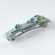 Load image into Gallery viewer, NEW! Luxe Blue Floral Barrette
