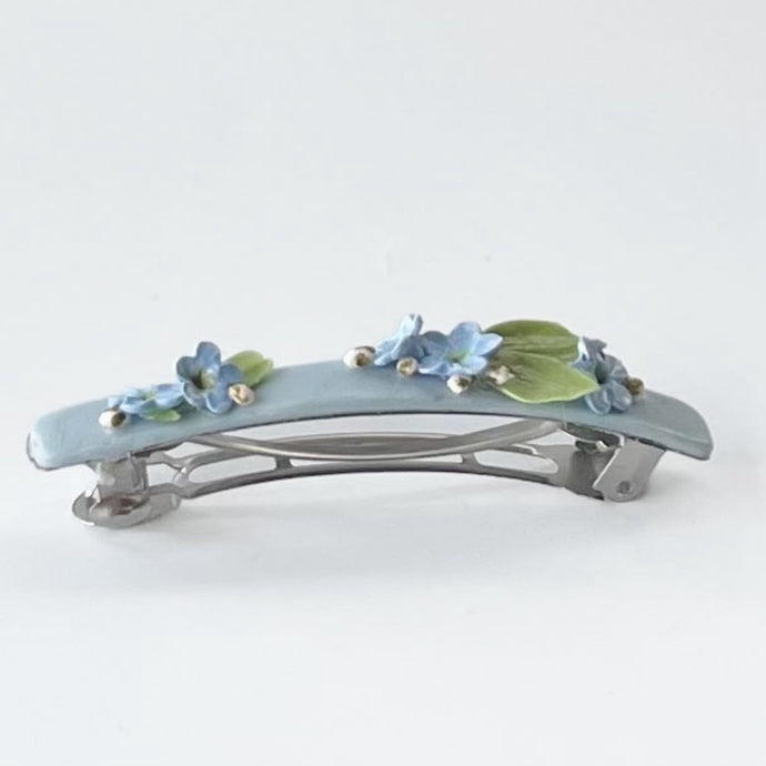 NEW! Luxe Blue Floral Barrette