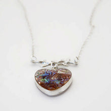 Load image into Gallery viewer, Silver Abalone Heart Pendant
