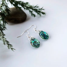 Load image into Gallery viewer, Turquoise Abalone Shimmer Drop Earrings
