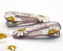Load image into Gallery viewer, New! White Daisy Hair Clips

